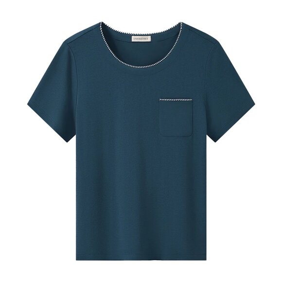 NEW ❤️ 2 Piece UNDERSTANCE Short Pajama Set in INK BLUE. Super Comfy Size XL - Picture 2 of 9